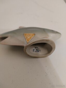 Retro porcelánová rybička Royal Dux. - 4