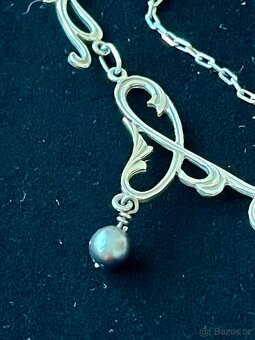 Secesní náhrdelník s náušnicemi - 4