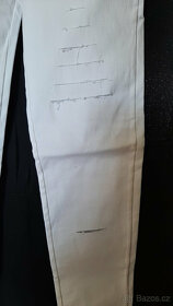Nové bílé strečové skinny kalhoty S / 36 / 8 - 4