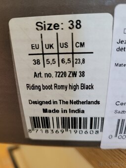 Vysoké jezdecké boty kůže vel. 38 - 4