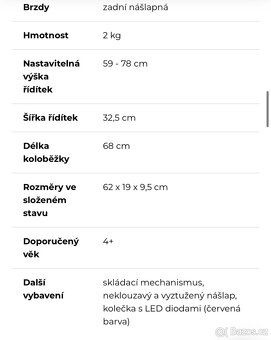Koloběžka WORKER Pinki se svítícími kolečky - 2ks - 4