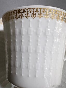Vintagní moka šálek s podšálkem. - 4
