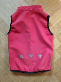 Červená dětská softshellová vesta vel. 98 - 128 - 4