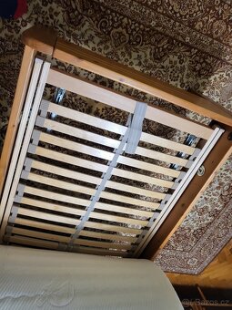 2x dřevěná postel 190x80 s polohovatelnými rošty - 4