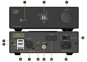 High-end digital cd transport SHANLING ET3 - 4
