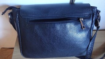 Černá kožená kabelka BORSE IN PELLE - 4