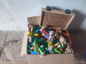Dřevěná stavebnice dřevěné hračky mix - 4