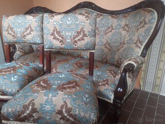 Starožitna sofa 2 křesla - 4