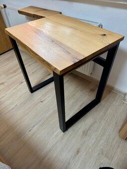 Designový PC stolek z masivního dubu – ruční práce na míru - 4