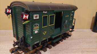 LGB 3019 Služební poštovní vůz s kovovými koly a osvětlením - 4