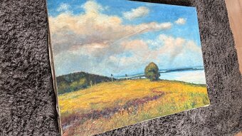 Velký obraz malíře Ota Bubeníček 56.rozm. 100x70 cm - 4