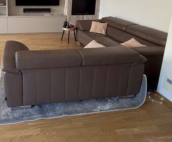 Kožené sedačky 2ks plus taburet - 4