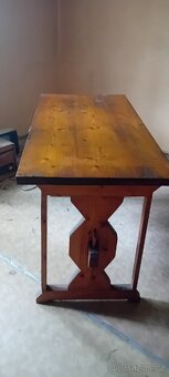 Selský starožitný stůl - 4