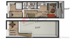 Prodej bytu 2+kk 52 m2 + 5 m2 terasa + lodžie - Brodce - Týn - 4