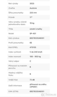 Prodám celoroční pneumatiky - 2ks - 4