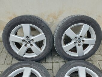 Alu kola VW 5x112 r16 6,5j et50 letní pneu 205/55/16 - 4