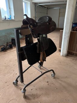 Stojan na dvě sedla pojízdný - 4