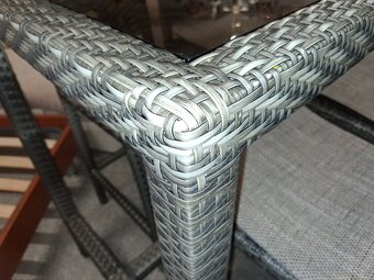 Jídelní barový set ratanový - 4