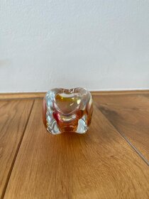 Hutní sklo váza,  popelník - 4