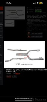 Středové díly výfuku TurboWorks Mercedes C-Klasse W205 - 4