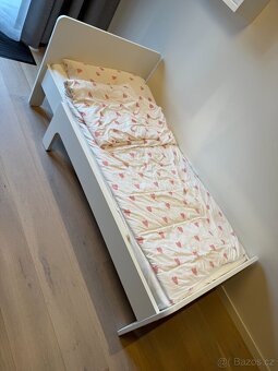 SLÄKT Rám dětské prodl. postele s roštem, bílá, 80x200 cm - 4