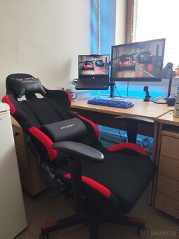 Látková herní židle DXracer Formula červená nová - 4