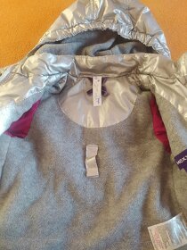 Dětská dívčí delší stříbrná bunda Mexx vel 80 - 4