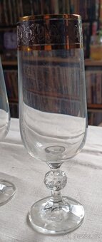 2 sady retro sklenic ČSSR – 6× víno + 6× sekt - 4