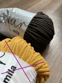 Výplň/vak puf na obháčkování, šnůra MILA 5 mm - 4