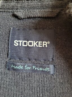 Modročerný pánský svetr na zip vel. M / 50 - 4