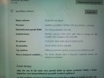 Prodám herní notebook Dell G 5 15 Gaming - 4