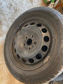 Plechové disky 16” 5x112 a zimní pneu 205/55/R16 - 4