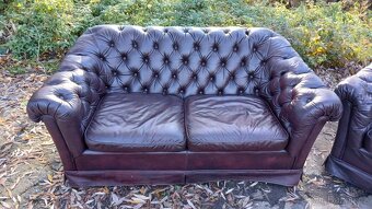 Kožená sedací souprava 3+2+1-CHESTERFIELD - 4