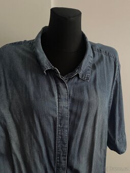 Džínová košile -šaty modré vel.XXXL/56. - 4