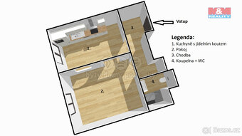 Pronájem bytu 1+1, 38 m², Příbram, ul. Edvarda Beneše - 4