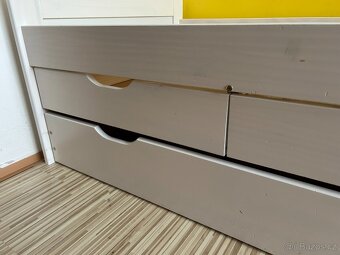 Dřevěná postel s přistýlkou a šuplíky 90x200 - 4