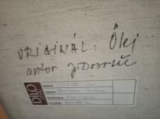 Prodám 3 staré obrazy J. Dovrtěl -Praha oleje plát originály - 4