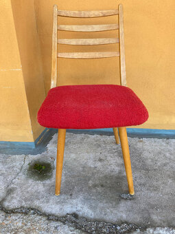 Židle dřevěná ohýbaná čalouněná látkou RETRO 500 kč - 4