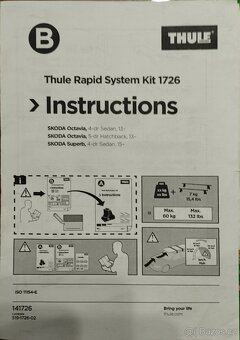 prodám hliníkové příčníky Thule - 4