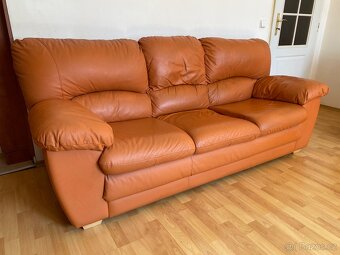 Luxusní kožená sedací souprava ❗PRAVÁ KŮŽE - TOP stav - 4