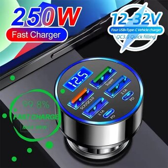 Nabíječka do auta 250w rychle nabíječka - 4