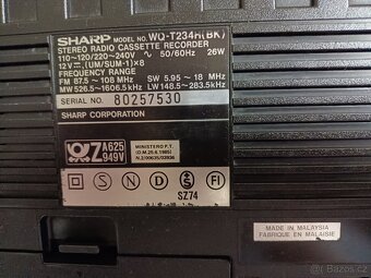 Sharp WQ T234 bk radiomagnetofon retro kazeťák - 4