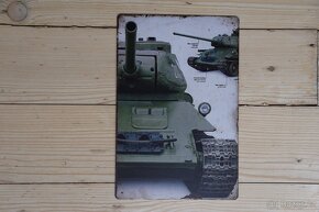 plechová cedule - tank T-34 vz. 85 - 4