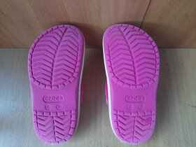 Dětské nazouváky CROCS,růžové,vel.C 10,dívčí - 4