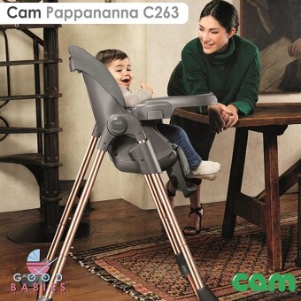 Dětská polohovatelná jídelní židlička CAM, záruka - 4