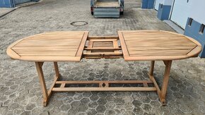 Zahradní rozkládací stůl dokonale obroušený délka 190-230cm - 4