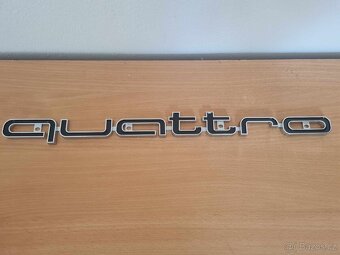 Veľký nápis QUATTRO pre AUDI chrom, čierne, červene - 4