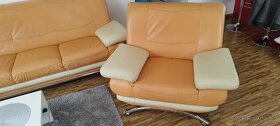Luxusní moderní kožená sedací souprava 3+2+1 - 4