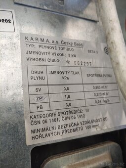 Plynové topidlo Karma Beta 3 - 4