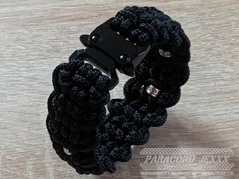 Paracord náramek (18 cm) black - 4